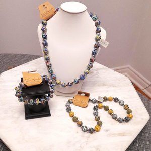 Viva Bead Necklaces and Bracelet. New with tags.